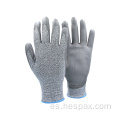 Guantes de corte HPPPPE HPPPE con recubrimiento con heppax PU